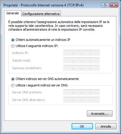 5 Fai clic sulla versione IP 4 (TPCP/IPv4), quindi su Proprietà. Â Se hai scelto l opzione Condividi indir. IP pubbl.