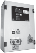 QUADRO DI COMANDO PER MOTOPOMPA INTRODUZIONE Cassa metallica verniciata (IP 4) completa di: Centralina elettronica di comando e gestione del motore Diesel.