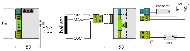 fissa ( max/min ) Exclusion of return to full power Energy Saving Stop to set at fix power ( max/min ) Remote Control Standard Program 2324 7 Start 23 h Stop after max.