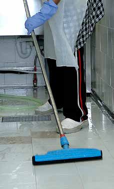 Le parti dei locali di lavorazione che non vengono in contatto con gli alimenti, come per esempio pareti e pavimenti, devono essere almeno ben pulite, senza macchie o residui delle lavorazioni.