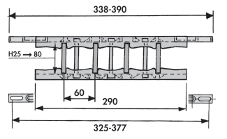 MECCANICAMENTE Distanza tra le sbarre di rame e la struttura: 24 mm RCBS 1/TN 500-1200A Per barre di spessore,35