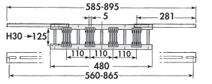 barra: 10 mm Larghezza barra: da 30 a 120 mm T = 3 fasi TN = 3 fasi + neutro UBS 4/5T & 4/5TN Numero di 3500A barre per fase 3 fasi (4/5 T) Trifase