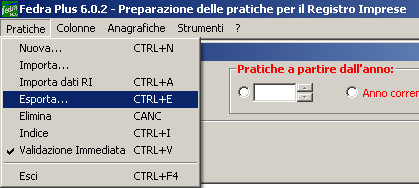 esportazione via interfaccia utente con le voci di menu' : esportazione via modalità silente newfedra.exe /s richiesta.xml risposta.xml dove in dettaglio il file richiesta.