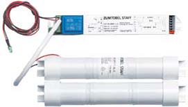 11. Informazioni generali Sorgenti di alimentazione di sicurezza EB Impianto a batteria singola EB È composto da una batteria che non richiede manutenzione, da un dispositivo di carica e di controllo