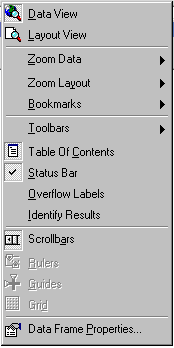 Il menù Tools contiene gli strumenti per accedere alla barra di Editor, creare grafici in ArcMap (Graphs), generare tematismi a partire
