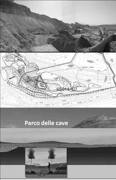 68 69 Le cave e la collina del Castelluccio LAMAV [Maria Rosaria Di Filippo], Comune di Battipaglia (SA) Il progetto interessa il vasto sistema cave Battipaglia-Eboli per il quale si prevedono