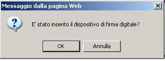 Il sistema legge il dispositivo di firma e rileva i