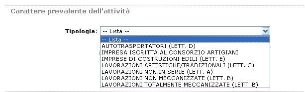 Nella Sezione Attrezzature o macchinari adibiti all impresa è obbligatorio indicare almeno un macchinario utilizzato a titolo di proprietà, noleggio, leasing o altro titolo (da indicare).