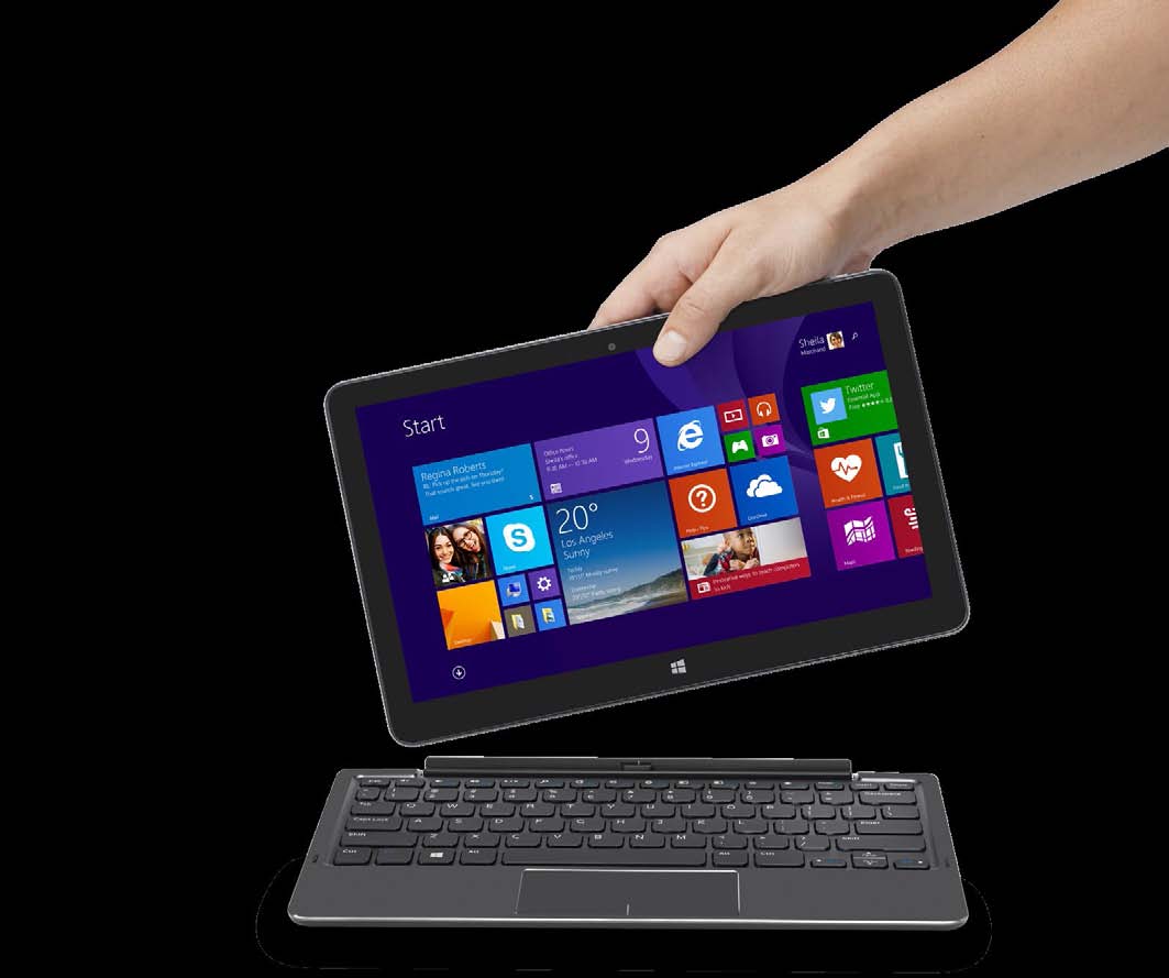 Tastiera portatile per tablet Dell L esperienza notebook con una batteria aggiuntiva integrata per Dell Venue 11 Pro.