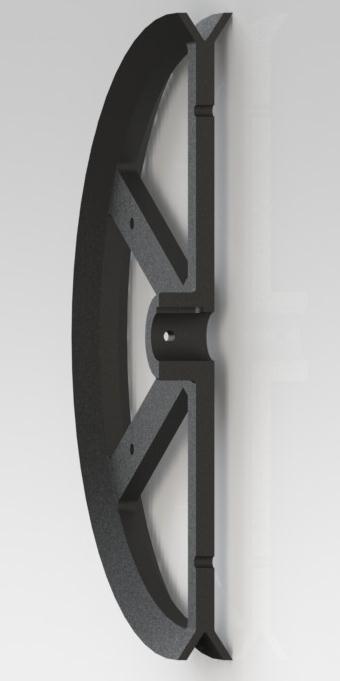 Per il fissaggio dell asse alla ruota sono usati due sistemi: una chiavetta che fissa il movimento rotazionale per garantire che entrambi asse e ruota girerano assieme un perno di 6 mm per bloccare