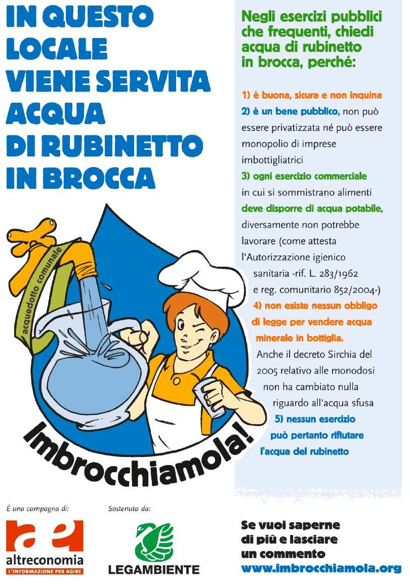 6.3 Le bevande Tra le buone pratiche per la riuscita di una Ecolo-Fête c è sicuramente la fornitura di bevande in maniera sostenibile.