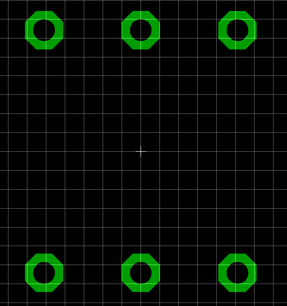 .. Tramite il pulsante di scelta rapida sulla toolbar Con il comando GRID immesso sulla command line. Impostiamo quindi la griglia su ON, con passo di 0,5 mm.