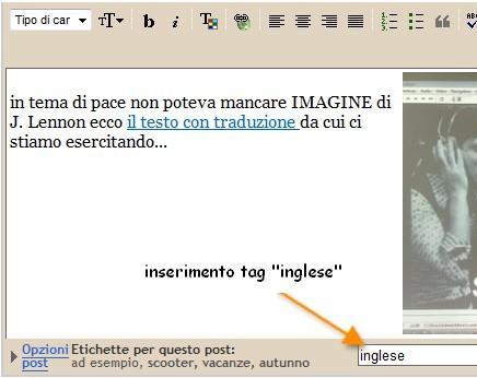 Figura 16 Indicazioni di compiti per casa Figura 17 Inserimento di un tag Utile per la consultazione risulta anche