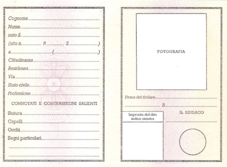 SCHEDE CITTADINANZA 94 Puoi richiedere questo documento presso l Ufficio Anagrafe del Comune in cui abiti, portando con te: tre fotografie formato tessera frontali, uguali e recenti un valido