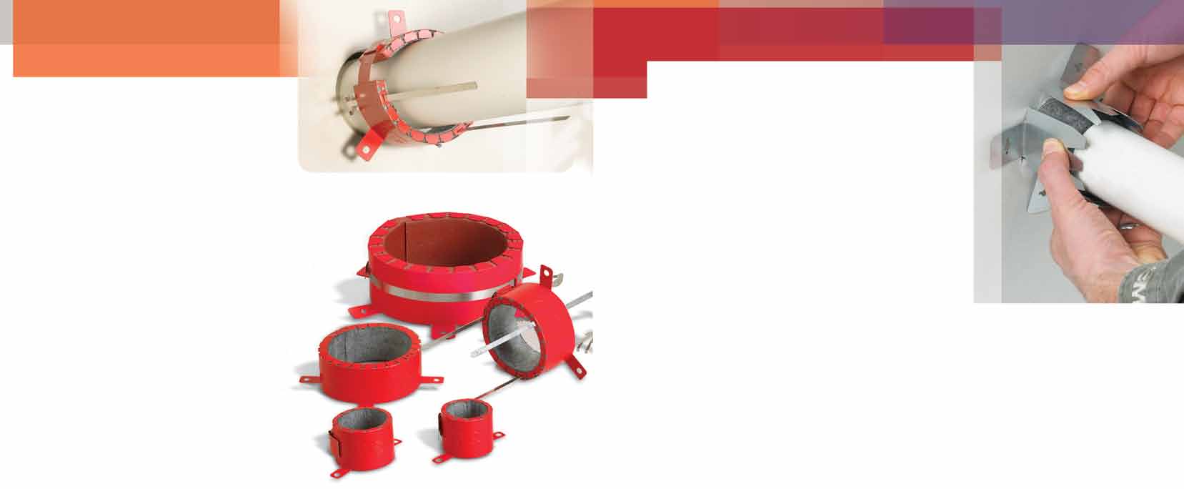 Strisce avvolgibili e collari restrigibili 3M Fire Barrier Collari restrigibili RC-1 Da utilizzare co le le strisce itumesceti, per tubi i plastica fio a 254 mm di diametro.