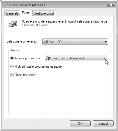 CONFIGURAZIONE DI BUTTON MANAGER Button Manager è un software che funziona con il driver dello scanner per consentire le operazioni di scansione dalla macchina.