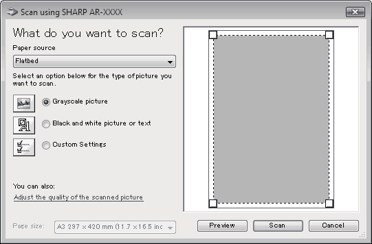 Scansione da un'applicazione compatibile con lo standard WIA (Windows XP/Vista/7) Se si utilizza Windows XP/Vista/7, è possibile utilizzare il driver WIA per eseguire scansioni a partire da