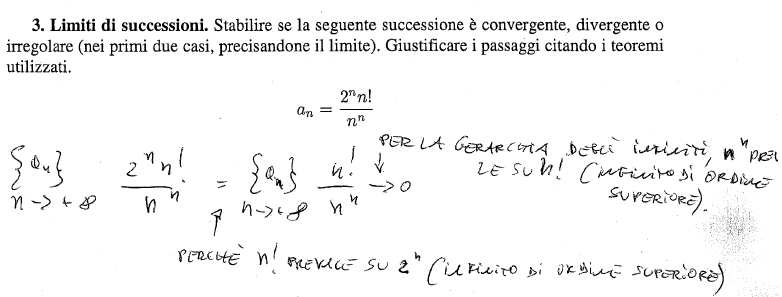 Cap. 3. Limiti 13 8 tra e 8x, l'infinto di ordine maggiore è 8x ma ne trae la conseguenza 8 8x µ 8x, che è falso.