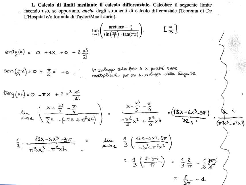 Cap. 4. Calcolo differenziale per funzioni di una variabile 21 Esempio 4.7.