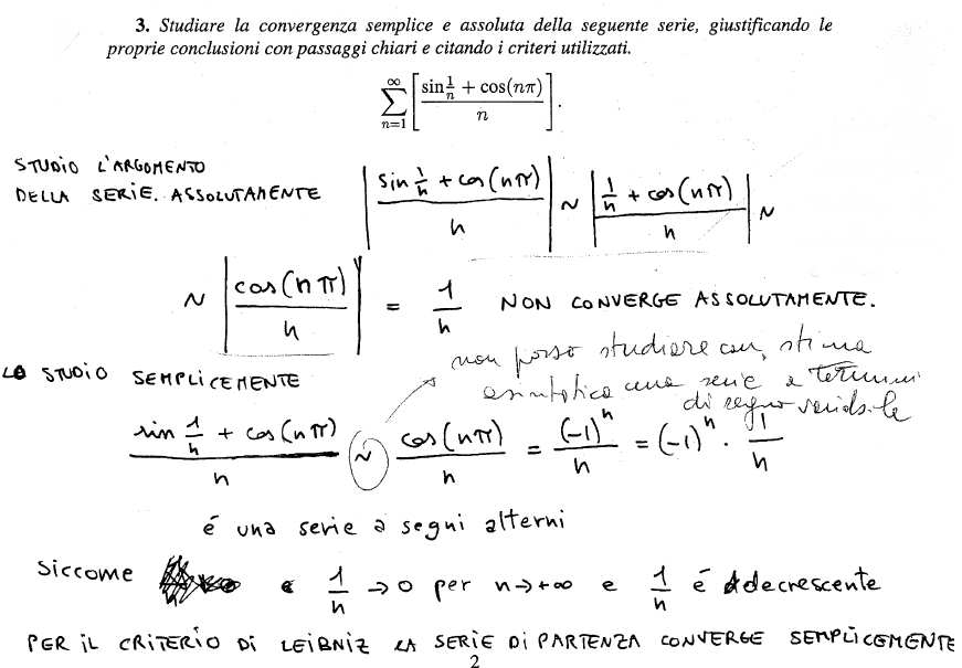 24 M. Bramanti. Sbagliando si impara... ma studiando si impara di più. Veniamo al secondo errore. Supponiamo di dover studiare la serie a segni alterni 8 " a " b a8 " b.