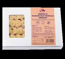 spiedini di mazzancolle tropicali impanate 4x1 kg Mazzancolle tropicali (Penaeus Vannamei allevate