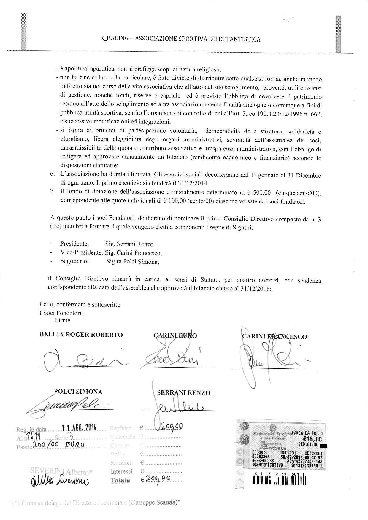 li ;.; ;l K-RACING. ASSOCIAZIONE SPORT1VA DILET]'ANTIS'IICA - è apoìì1ica. apatitica, no si prefiggc scopi di nlr1xl.r retigiosc; non hr iìne dj llrcro. In parljcolare, è fatlo divreb dj dìstibuir.