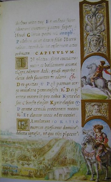 ..] nella quale sono tutte le livree che fece allora il cardinale Farnese [...]». Miniatura del Libro d ore Farnese: Festa di Testaccio.