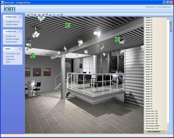 SOFTWARE DI SUPERVISIONE CENTRALIZZATA INIM - SMARTLOOK Software di gestione allarmi con mappe grafiche.