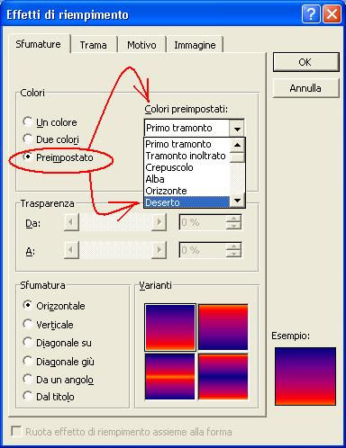 Formato ( Sfondo Premiamo poi OK nella finestra di dialogo.