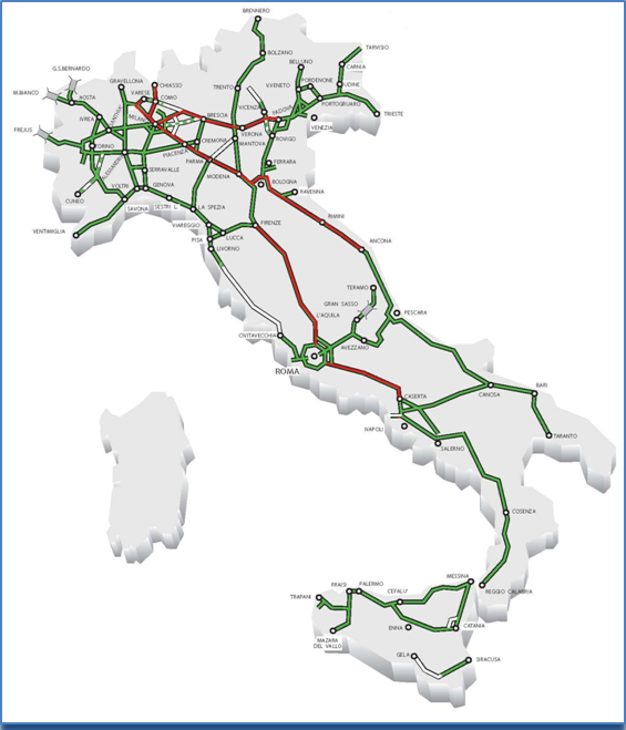 4 Figura 4.4 - Veicoli effettivi medi giornalieri sulle principali autostrade italiane, Anno 2011 Elaborazione ANFIA su dati AISCAT MILANO-LAINATE e VARESE-COMO-CHIASSO (km 77,7) 288.