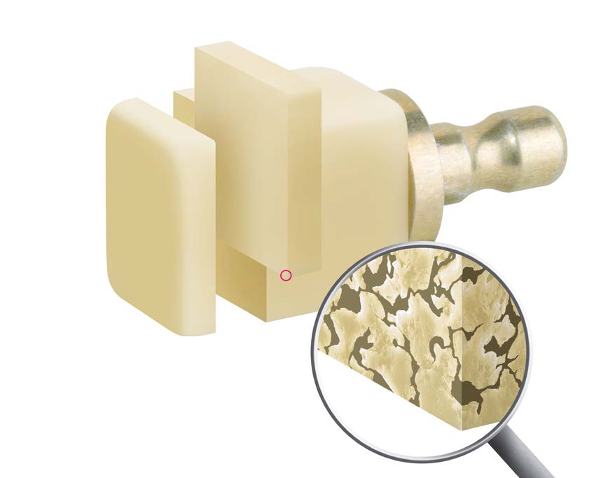 VITA ENAMIC è pertanto un materiale dentale a doppia struttura, che riunisce i pregi della ceramica e delle resine composite.