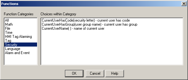CurrentUserHasGroup() Questa funzione indica se l utente corrente è assegnato al gruppo