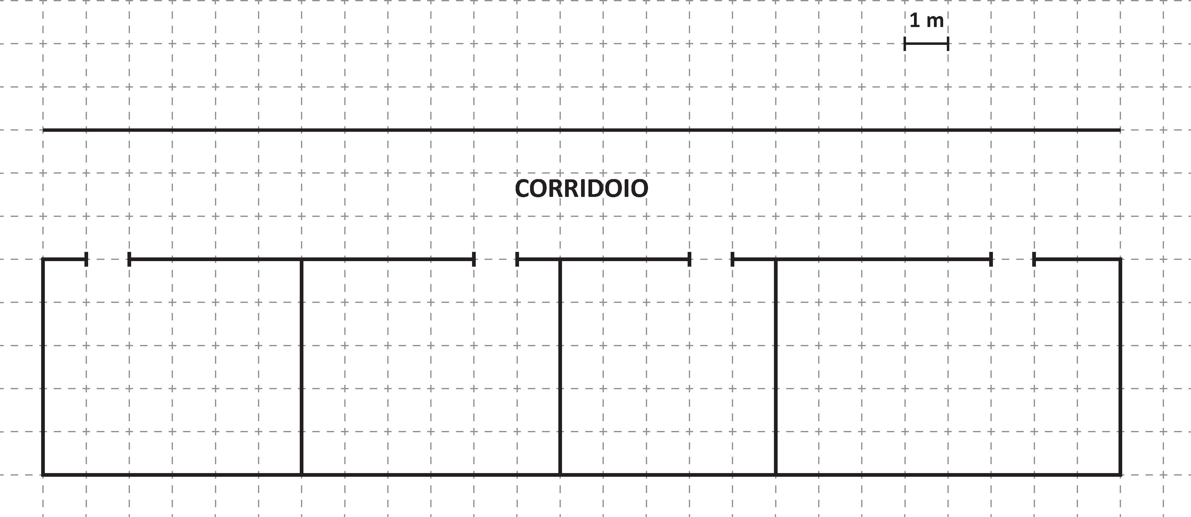 D19. Nel disegno è riportata la pianta del corridoio di una scuola sul quale si affacciano 4 aule: a.