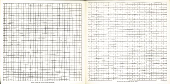 26. Grids, Bruxelles, Puor Ecrire la Liberte, 1975; 24,8x24,8 cm., brossura, pp.[8], copertina bianca con titolo in nero.