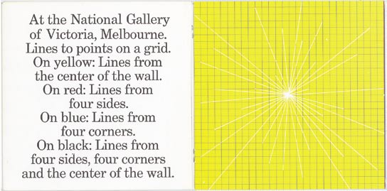 38. Wall Drawings in Australia, Melbourne, John Kaldor - National Gallery of Victoria, 1977; cm. 17,7x18, brossura, pp.