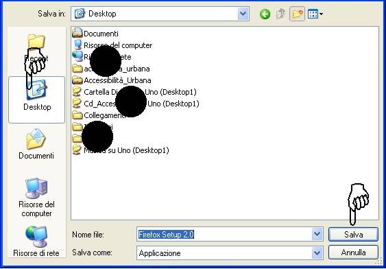 desktop. Una volta premuto Desktop premi Salva.