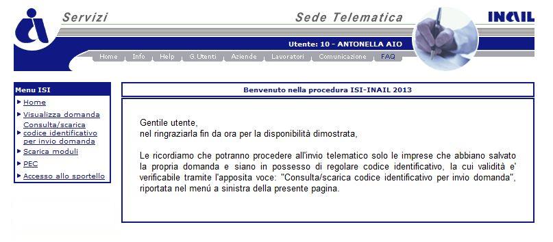 Dalla data indicata sarà disponibile la voce di menù Accesso allo sportello, che funzionerà da canale di accesso allo sportello informatico.