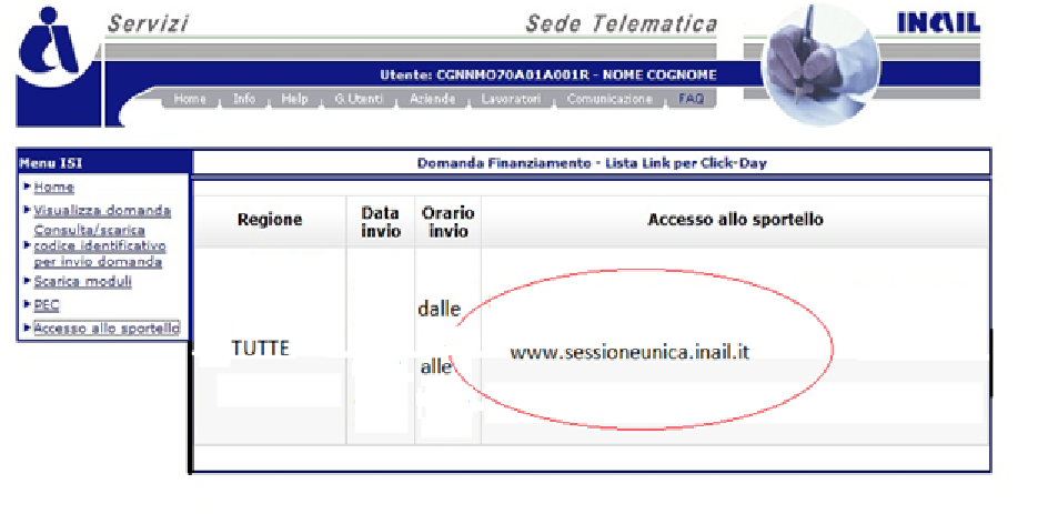 L indirizzo contenuto nella figura soprastante è