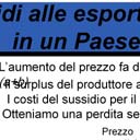 quella provocata da un dazio. Le aree b e d hanno un significato preciso.