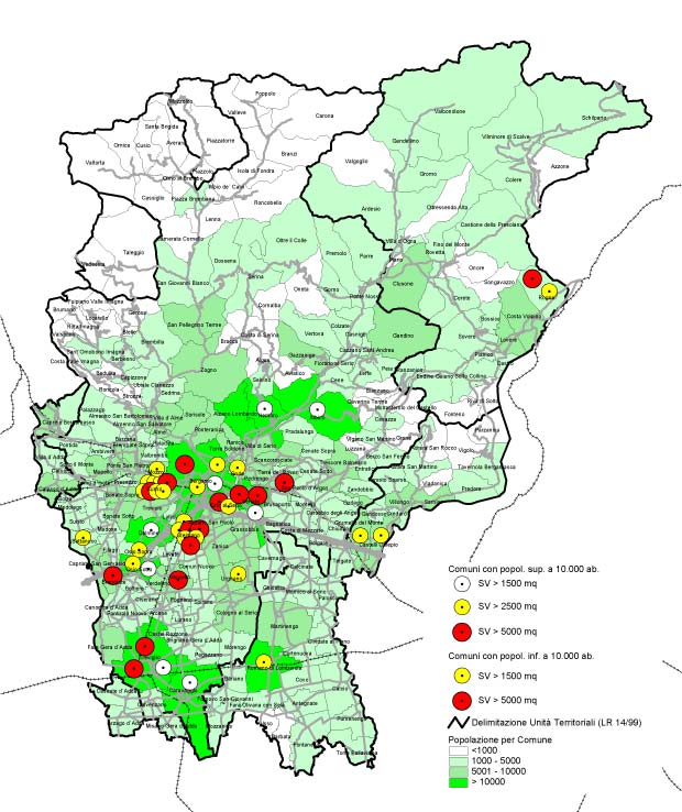 Parte seconda Gli scenari settoriali 183 centro commerciale della provincia nasce alle porte di Bergamo nel 1976, ma è solo negli anni Ottanta che si accelera lo sviluppo di questo genere di punti