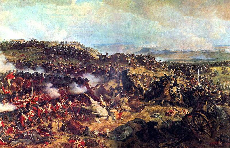 (Fig. 2, Battaglia di Waterloo) Negli stessi anni, avveniva in Inghilterra la prima rivoluzione industriale.