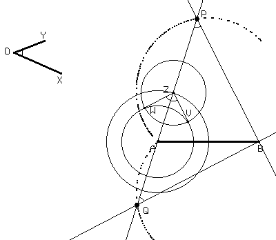 (FIG_19) I I fase: costruzione macro (in laboratorio) Scheda di lavoro Per realizzare una macro i cui oggetti iniziali sono il segmento e l'angolo dati e i cui oggetti finali sono i due archi di