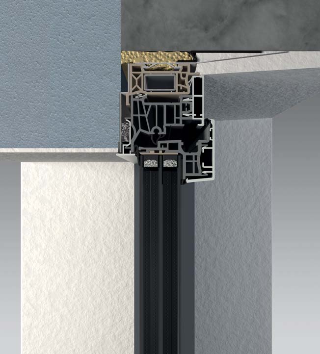 Il telaio non visibile sul lato esterno può essere combinato con tutte le tipologie di anta. Di particolare interesse è l abbinamento con l anta accoppiata Twin-line Nova.