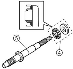 Selezione spessori (modello con controrotazione). Selezionare gli spessori dell ingranaggio della marcia avanti (T) come segue.