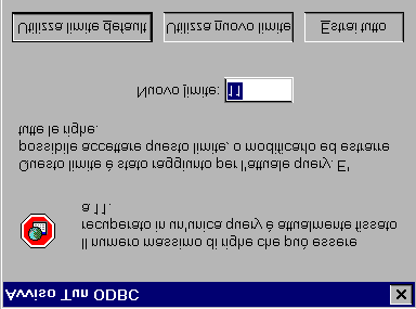 Se si interroga un database reale contenente più di 11 record verrà visualizzato un avviso simile al seguente: L'avviso è determinato dal tipo di limite utilizzato.