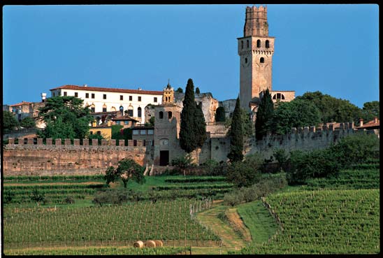 in Northern Italy, the castle and the village covering three thousand square meters.