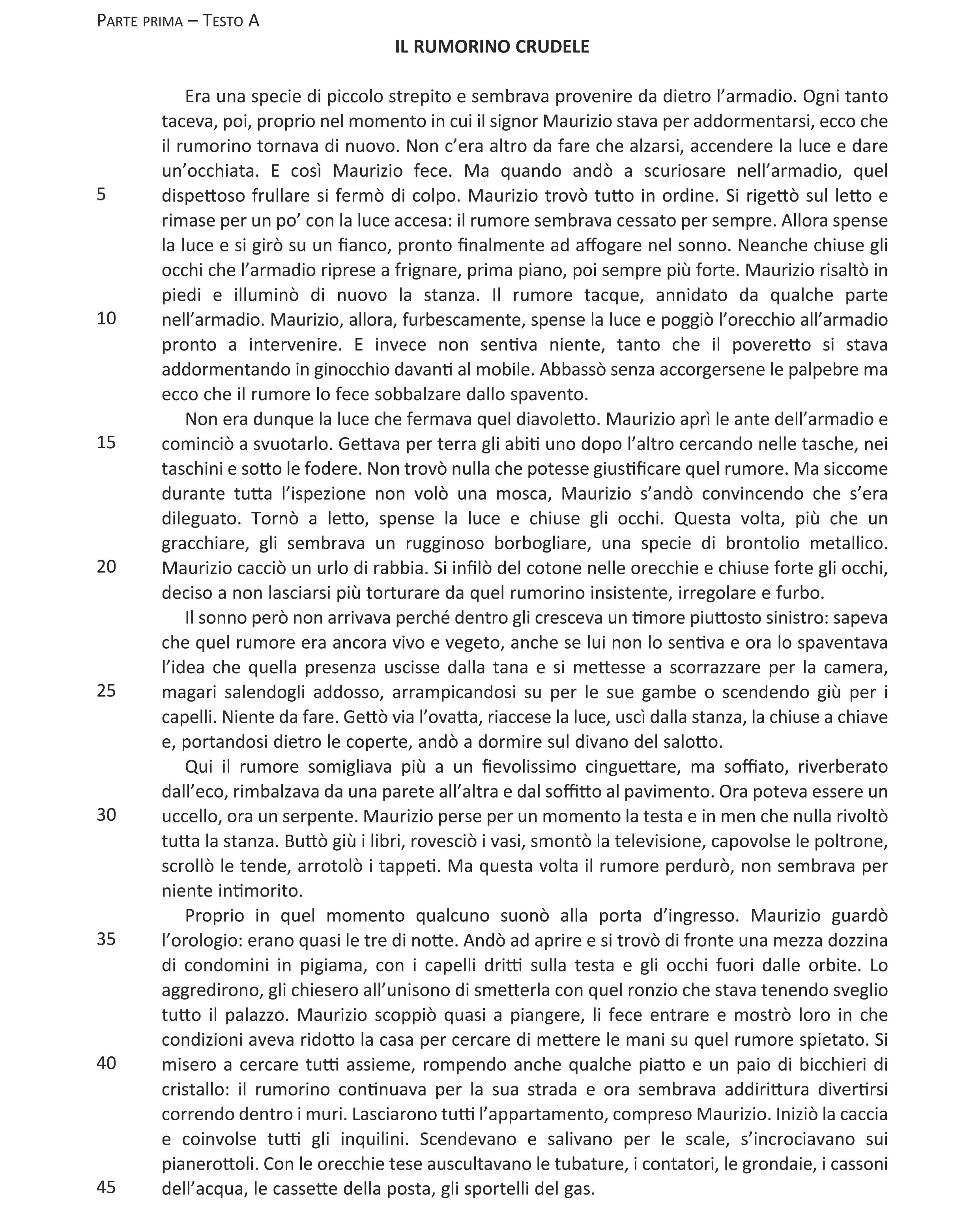 Rilevazione degli apprendimenti Prova di Italiano