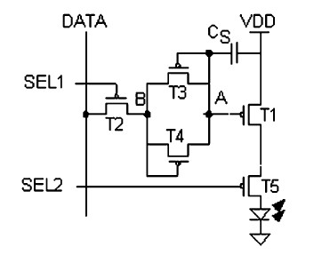 7.3. Possibili schemi circuitali degli AMOLED Capitolo 7. I Display Figura 7.8: Schema circuitale della programmazione a specchio. In Figura 7.