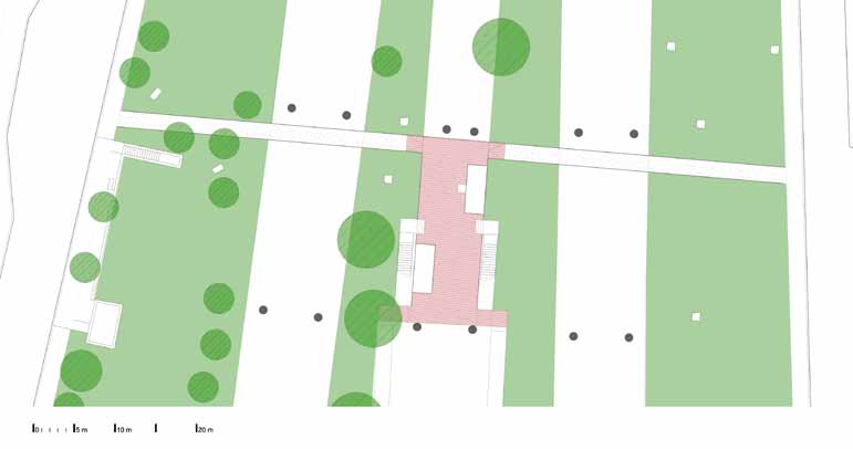 Il progetto prevede di completare gli accessi alla parte sopraelevata del viadotto, integrando con alcuni elementi le scale e le rampe già esistenti ma rimaste