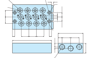 G3/8 Per valvole 0,69 91159805X Per valvole 1,13 91159806X Per 6 valvole 1,56 91159807X Per 8 valvole,00 91159808X Per 10 valvole,5 9115981X Piastra di chiusura,